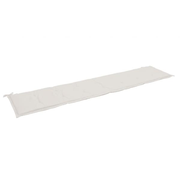 Gartenbank-Auflage Creme 200x50x3 cm Oxford-Gewebe