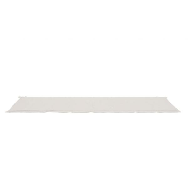 Gartenbank-Auflage Creme 200x50x3 cm Oxford-Gewebe