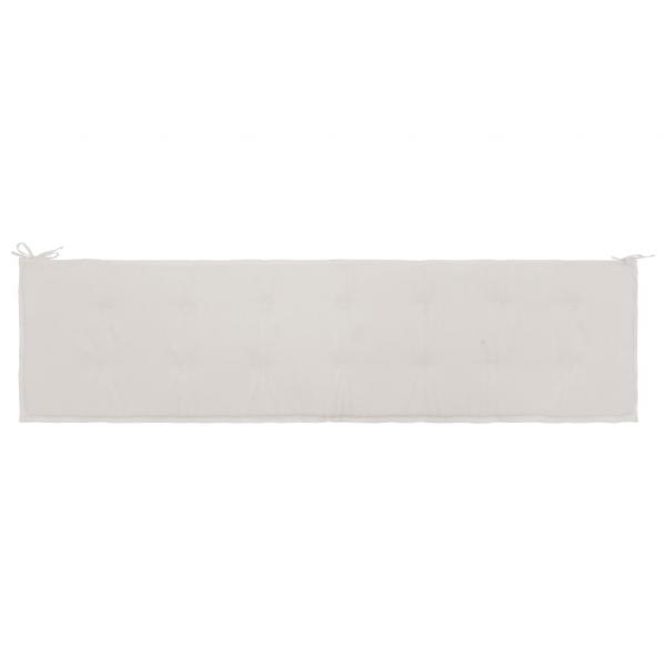 Gartenbank-Auflage Creme 200x50x3 cm Oxford-Gewebe