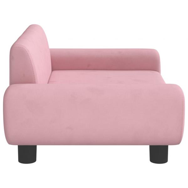 Hundebett Rosa 70x45x33 cm Samt