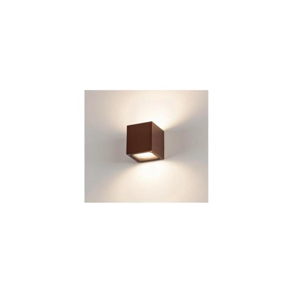 SLV SITRA CUBE Outdoor Wandleuchte, TCR-TSE, IP44, rost (232537)