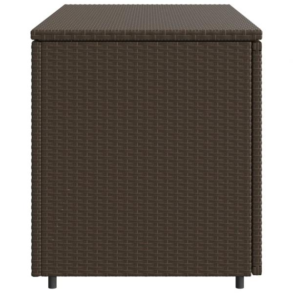 Gartenschrank Braun 110x55x60,5 cm Poly Rattan