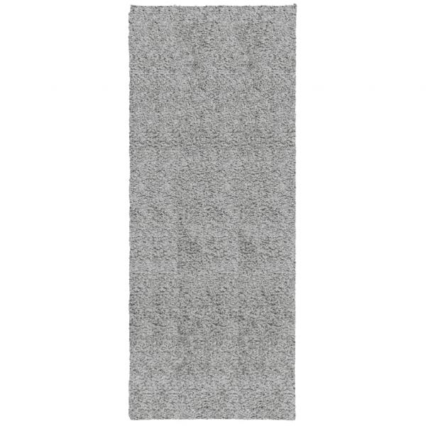 Shaggy-Teppich PAMPLONA Hochflor Modern Grau 80x200 cm