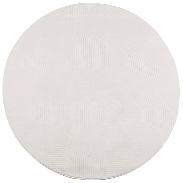 Teppich IZA Kurzflor Skandinavischer Look Creme Ø 80 cm