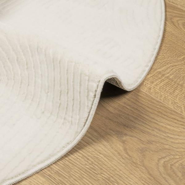 Teppich IZA Kurzflor Skandinavischer Look Creme Ø 80 cm