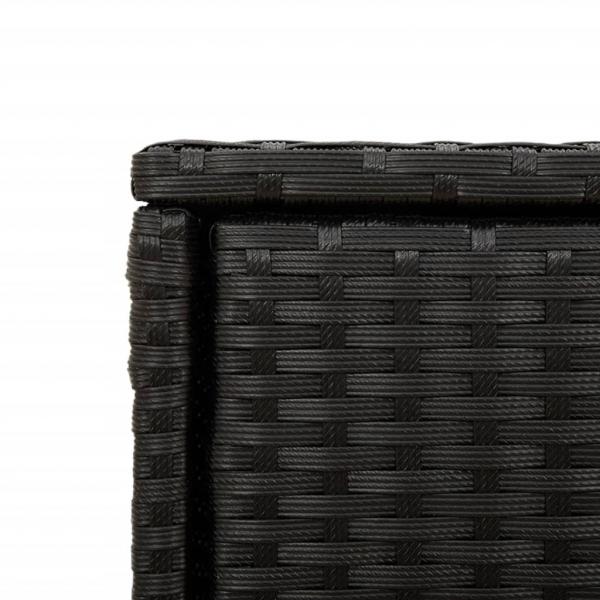 Gartenschrank Schwarz 105x55x113 cm Poly Rattan