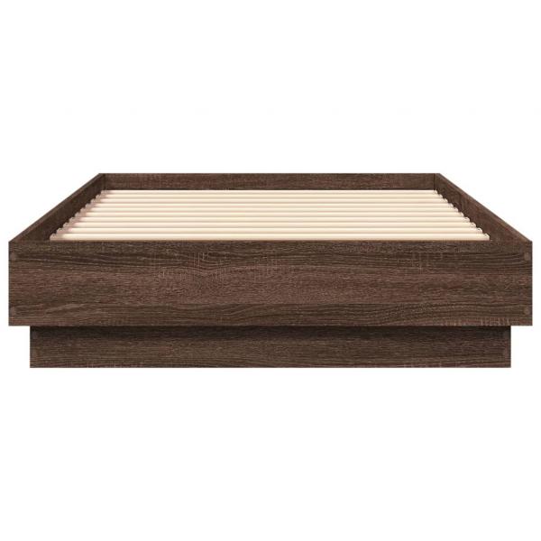 Bettgestell Braun Eichen-Optik 90x190 cm Holzwerkstoff