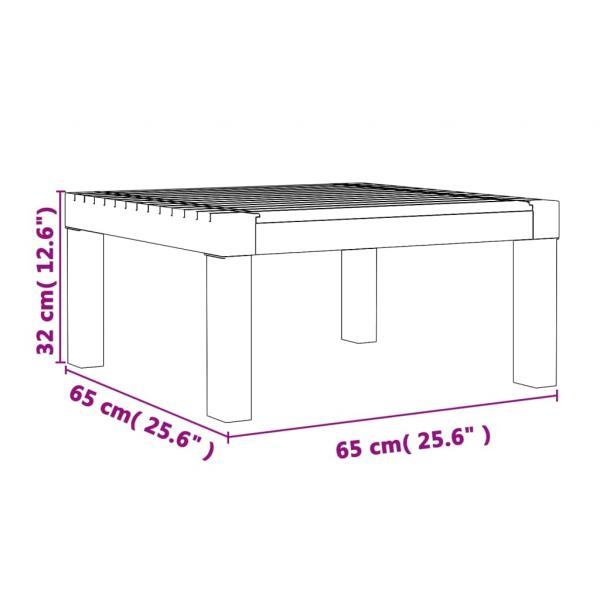 3-tlg. Garten-Lounge-Set mit Kissen Anthrazit PP