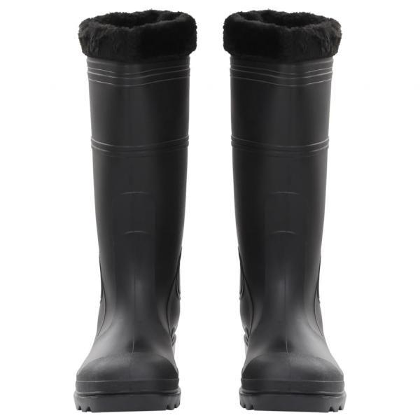 Gummistiefel mit Herausnehmbarem Innenfutter Schwarz Gr. 46 PVC