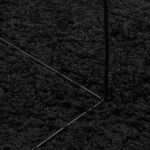 Shaggy-Teppich PAMPLONA Hochflor Modern Schwarz 80x150 cm