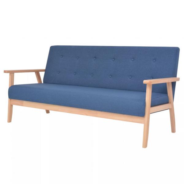 ARDEBO.de - 3-Sitzer-Sofa Stoff Blau