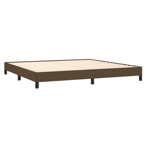 Boxspringbett mit Matratze Dunkelbraun 200x200 cm Stoff