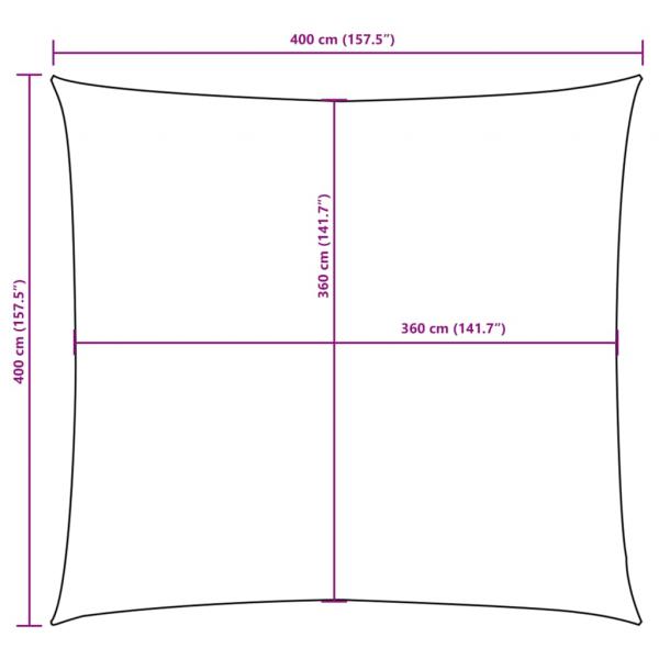 Sonnensegel Oxford-Gewebe Quadratisch 4x4 m Anthrazit