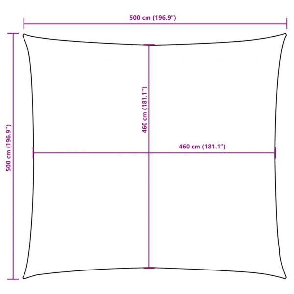 Sonnensegel Oxford-Gewebe Quadratisch 5x5 m Anthrazit