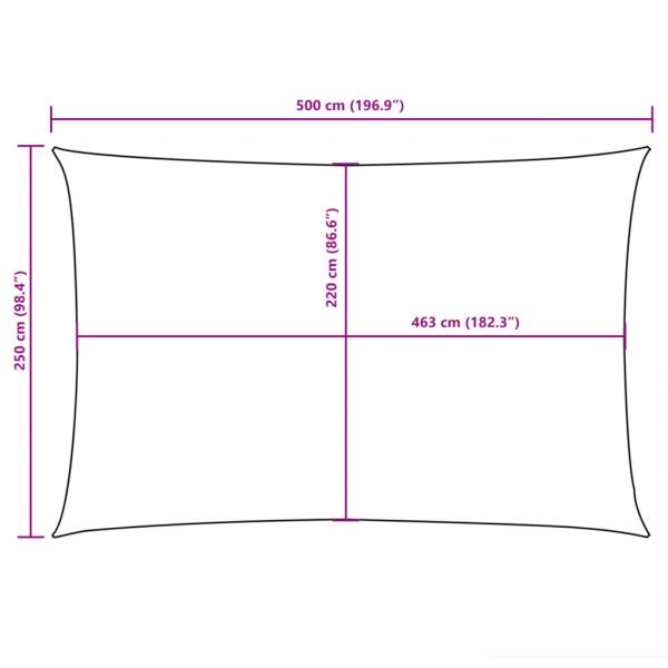 Sonnensegel Oxford-Gewebe Rechteckig 2,5x5 m Anthrazit