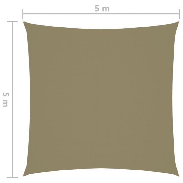 Sonnensegel Oxford-Gewebe Quadratisch 5x5 m Beige