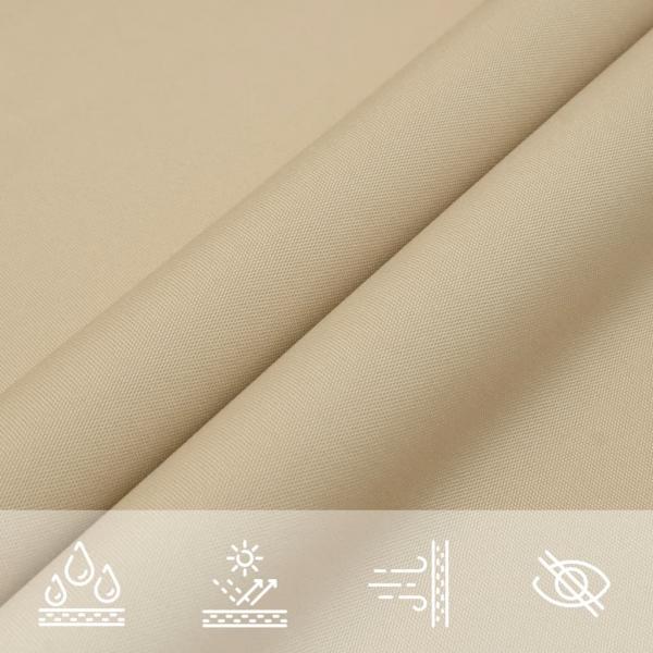 Sonnensegel Oxford-Gewebe Rechteckig 3x5 m Beige