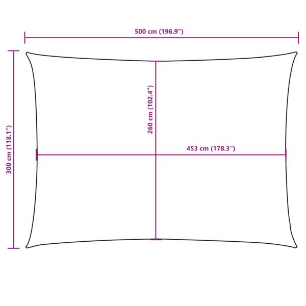 Sonnensegel Oxford-Gewebe Rechteckig 3x5 m Terrakotta-Rot