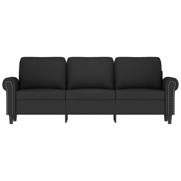 3-Sitzer-Sofa Schwarz 180 cm Samt