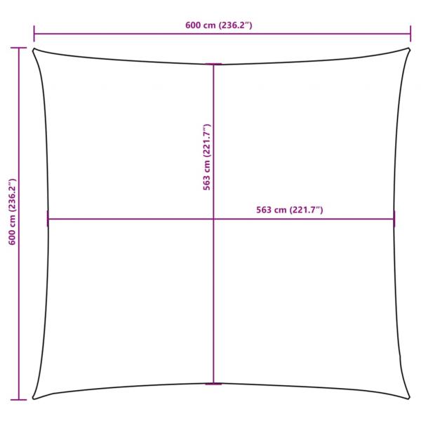 Sonnensegel Oxford-Gewebe Quadratisch 6x6 m Creme