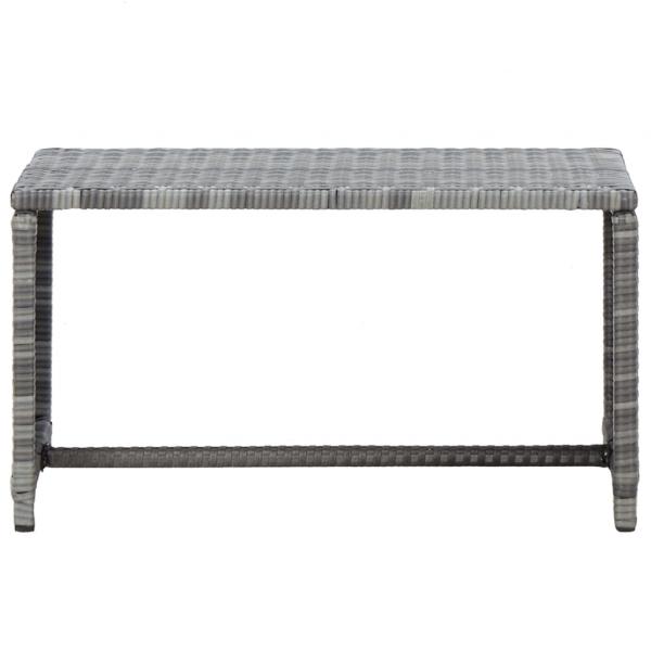 Couchtisch Anthrazit 70x40x38 cm Poly Rattan