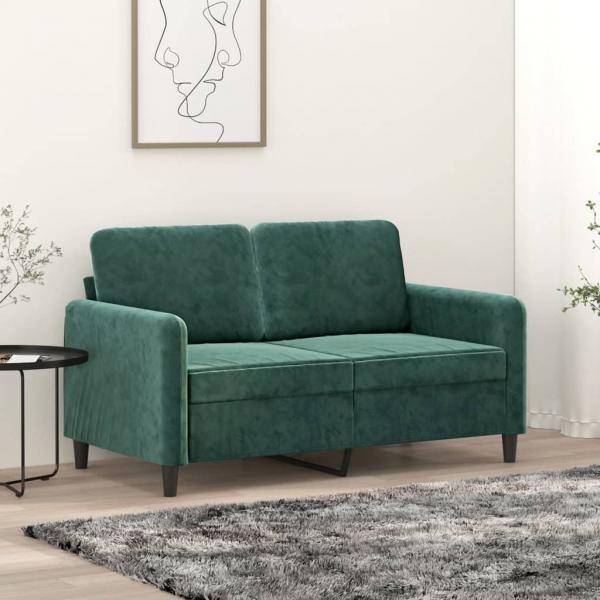 ARDEBO.de - 2-Sitzer-Sofa Dunkelgrün 120 cm Samt