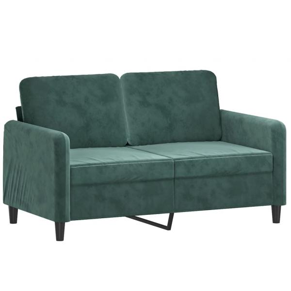 2-Sitzer-Sofa Dunkelgrün 120 cm Samt