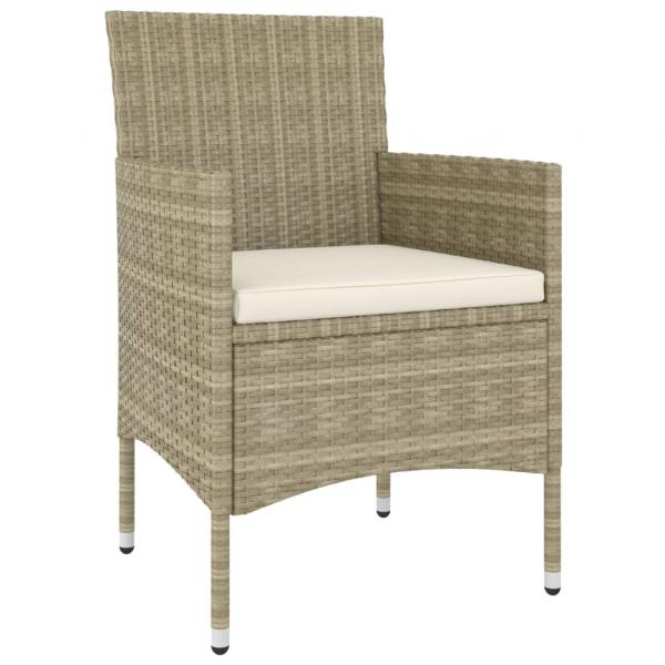 5-tlg. Garten-Lounge-Set Poly Rattan Beige