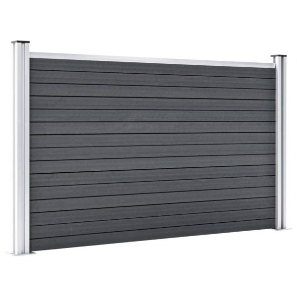 Gartenzaun WPC 699x106 cm Grau