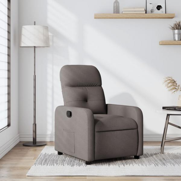 ARDEBO.de - Relaxsessel Taupe Stoff