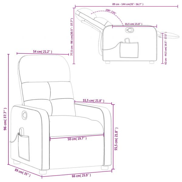 Massagesessel Braun Stoff