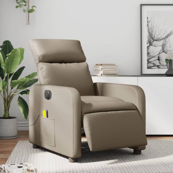 ARDEBO.de - Massagesessel Elektrisch Cappuccino-Braun Kunstleder