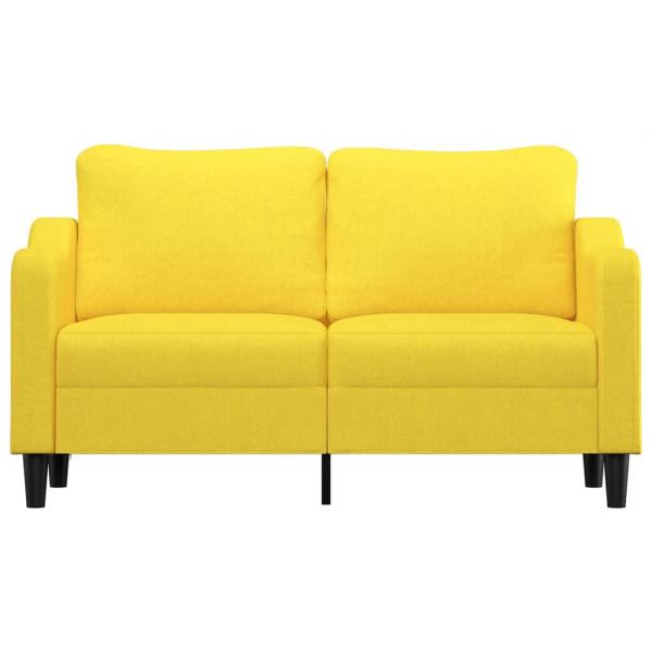 2-Sitzer-Sofa Hellgelb 140 cm Stoff