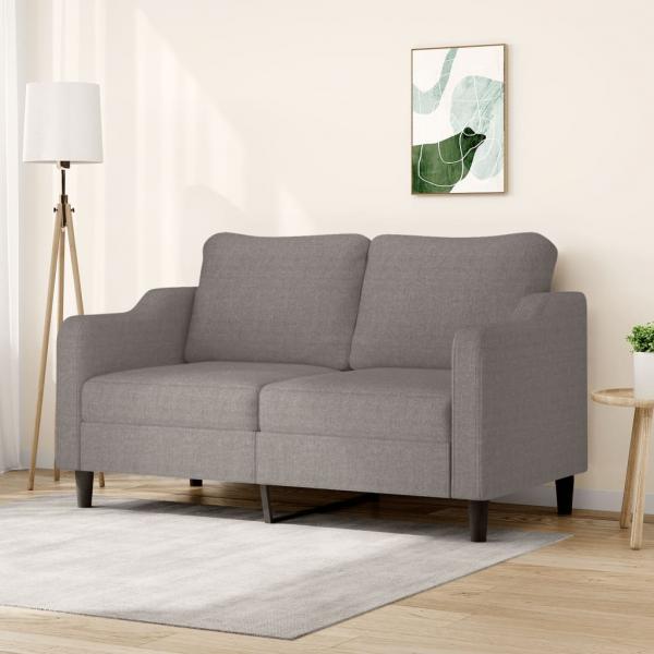 ARDEBO.de - 2-Sitzer-Sofa Taupe 140 cm Stoff