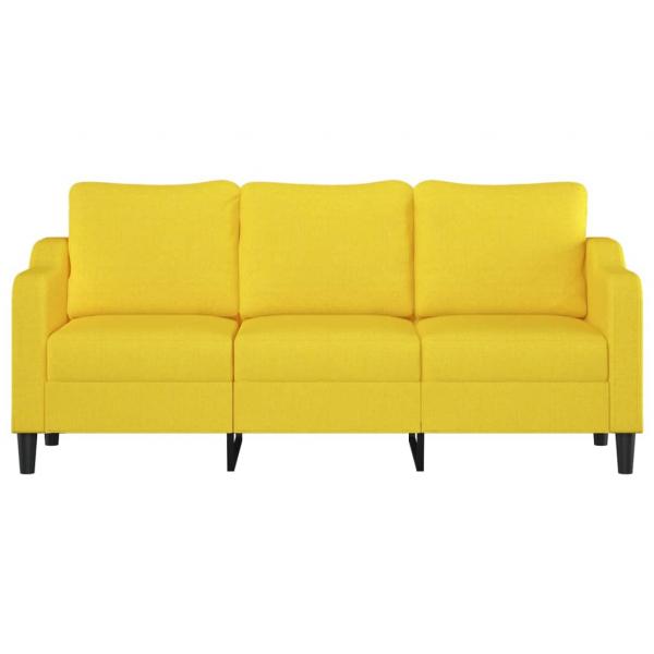 3-Sitzer-Sofa Hellgelb 180 cm Stoff