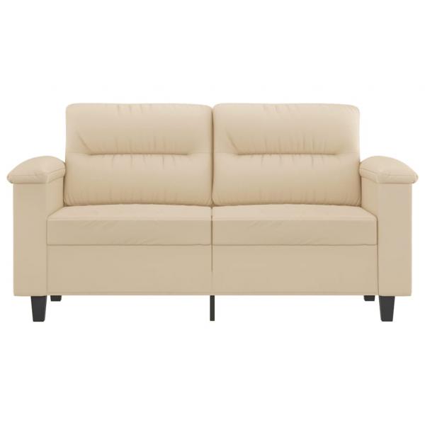 2-Sitzer-Sofa Creme 120 cm Mikrofasergewebe