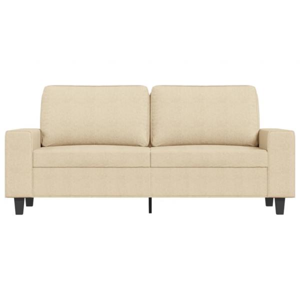 2-Sitzer-Sofa Creme 140 cm Stoff