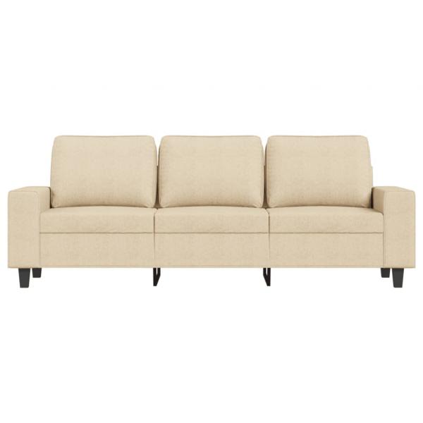 3-Sitzer-Sofa Creme 180 cm Stoff