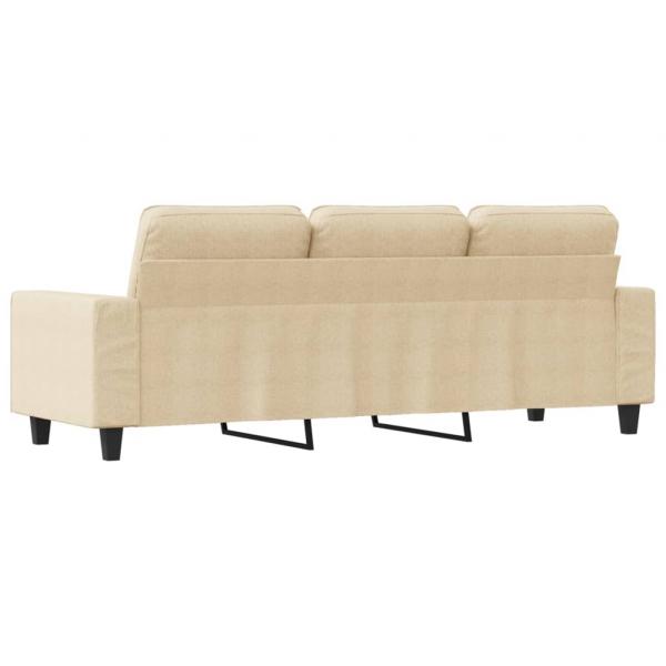 3-Sitzer-Sofa Creme 180 cm Stoff