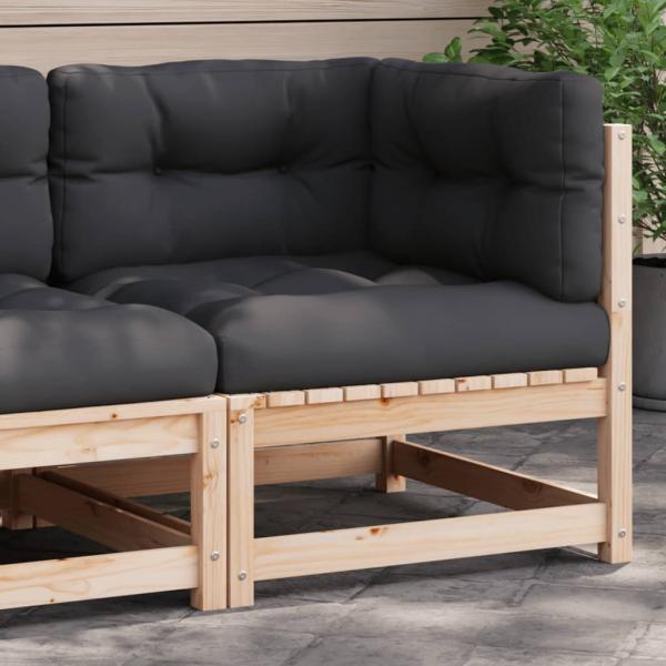 ARDEBO.de - Garten-Ecksofa mit Kissen Massivholz Kiefer