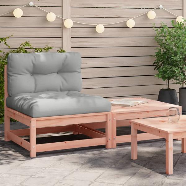 ARDEBO.de - Gartensofa ohne Armlehnen mit Kissen und Hocker