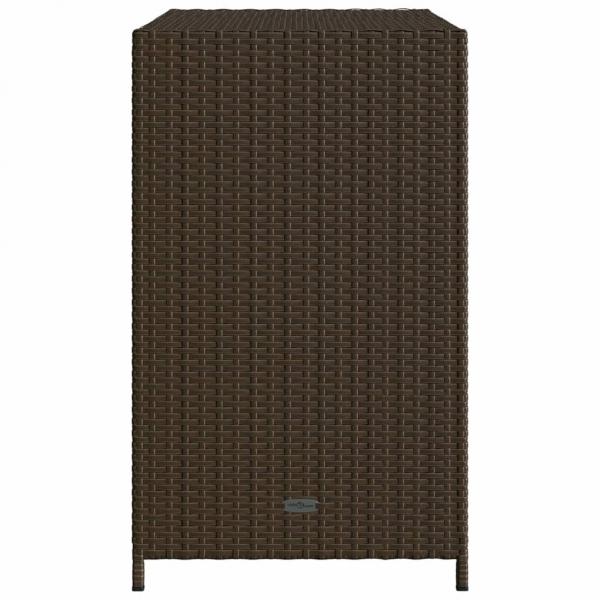 Gartenschrank Braun 83x45x76 cm Poly Rattan