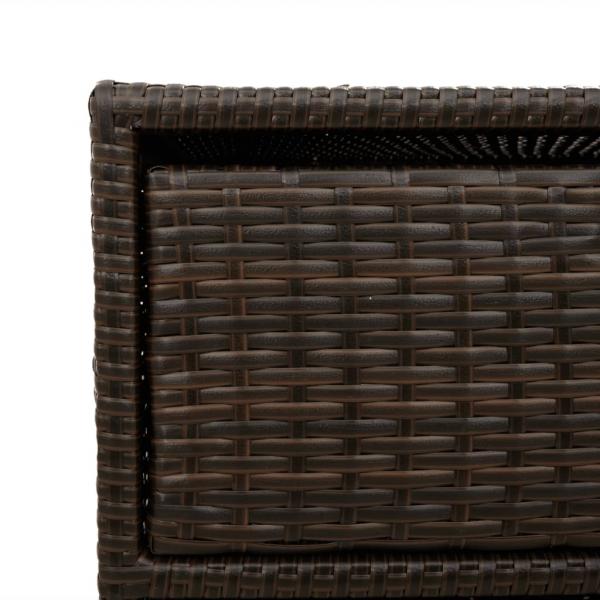 Gartenschrank Braun 55x59x80 cm Poly Rattan