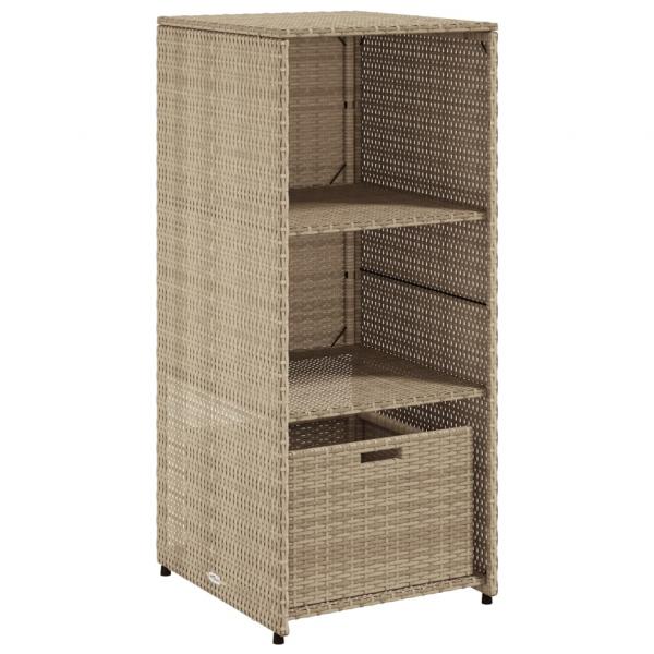 Gartenschrank Beige 50x55x115 cm Poly Rattan