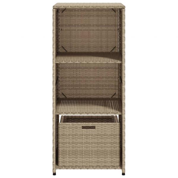 Gartenschrank Beige 50x55x115 cm Poly Rattan