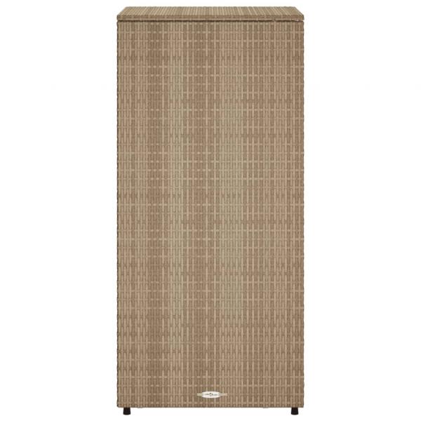 Gartenschrank Beige 50x55x115 cm Poly Rattan