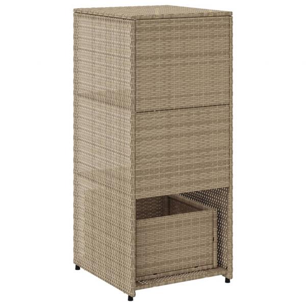 Gartenschrank Beige 50x55x115 cm Poly Rattan