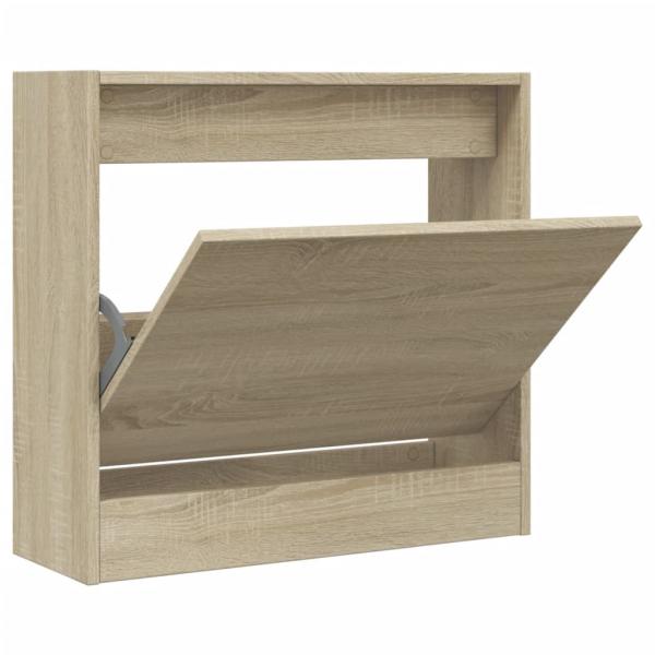 Schuhregal Sonoma-Eiche 60x21x57 cm Holzwerkstoff