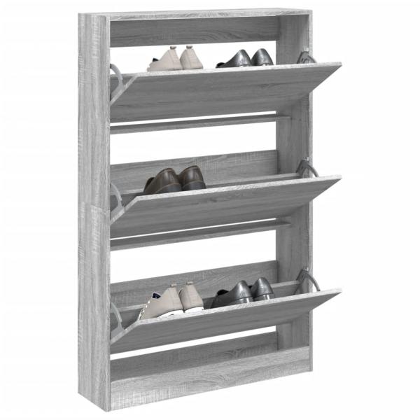 ARDEBO.de - Schuhschrank Grau Sonoma 80x21x125,5 cm Holzwerkstoff