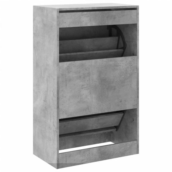 Schuhschrank Betongrau 60x34x96,5 cm Holzwerkstoff